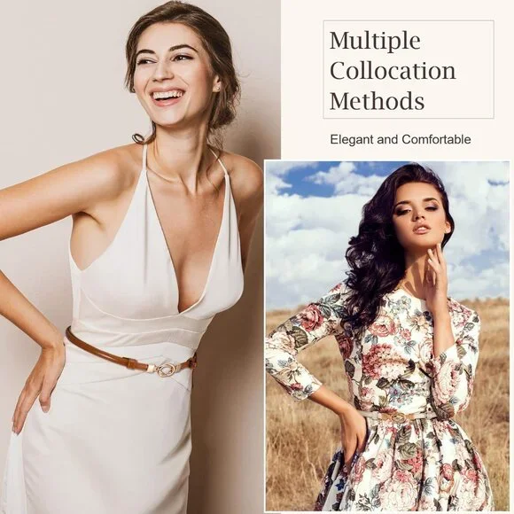 Elegant 6-Piece Women's Leather Belts Set - Adjustable & Stylish Accessories - Picture 3 of 7